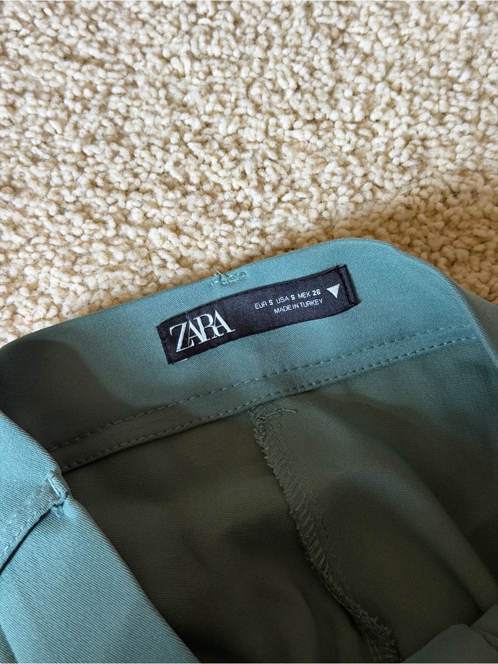 Zara Blue Wide Leg High Rise Pants Size Small - Picture 5 of 5